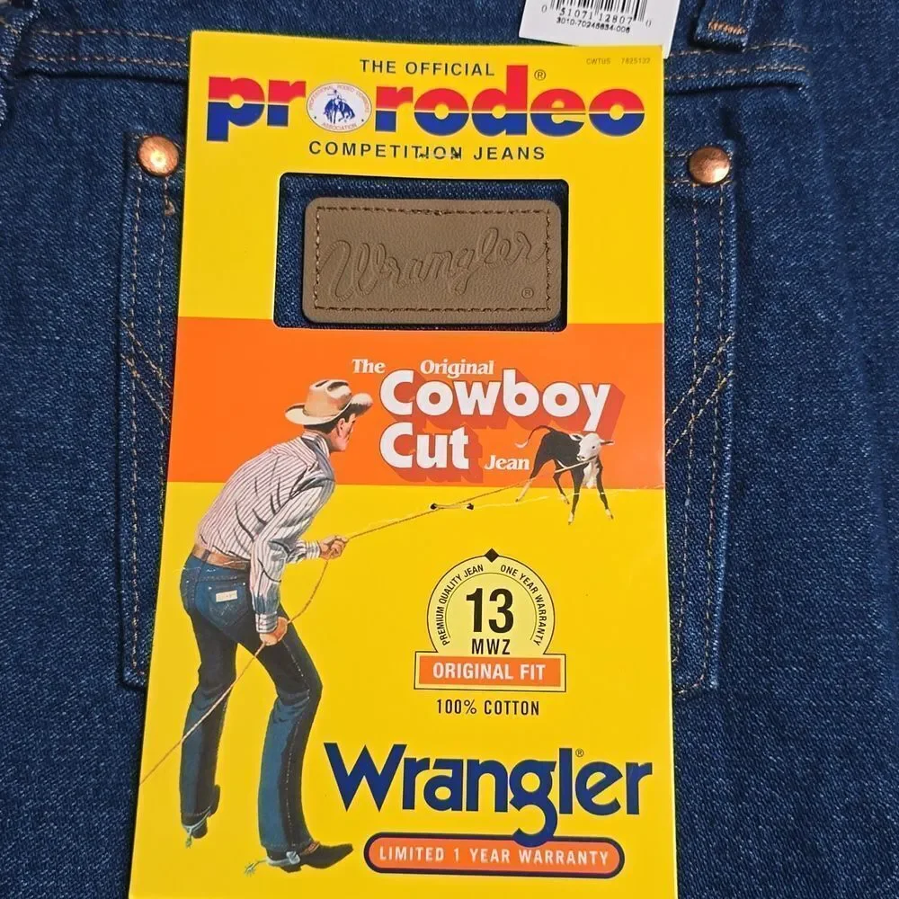1421 NWT Wrangler Cowboy Cut Original Fit Jean Size 29x36